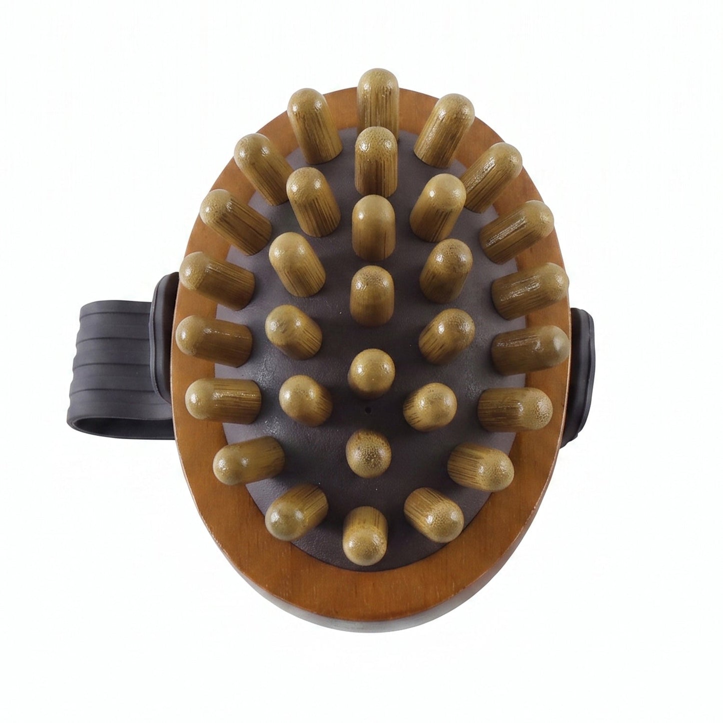 Handheld Wooden Body Massager Brush with Hand Strap for Full Body (1 Pc)