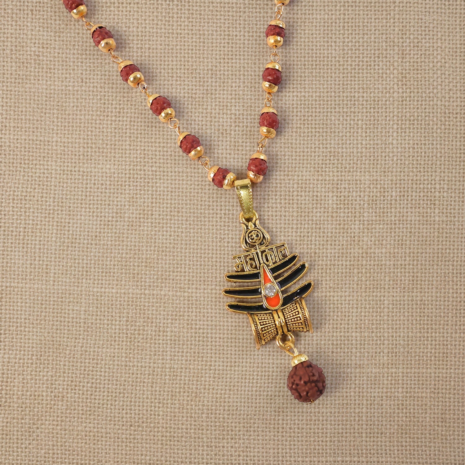 MahakalTrishul Pendant & Rudraksha Mala