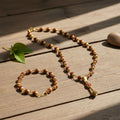 Ram Naam Gada Pendant Gold Plated & Rudraksha Bracelet Combo