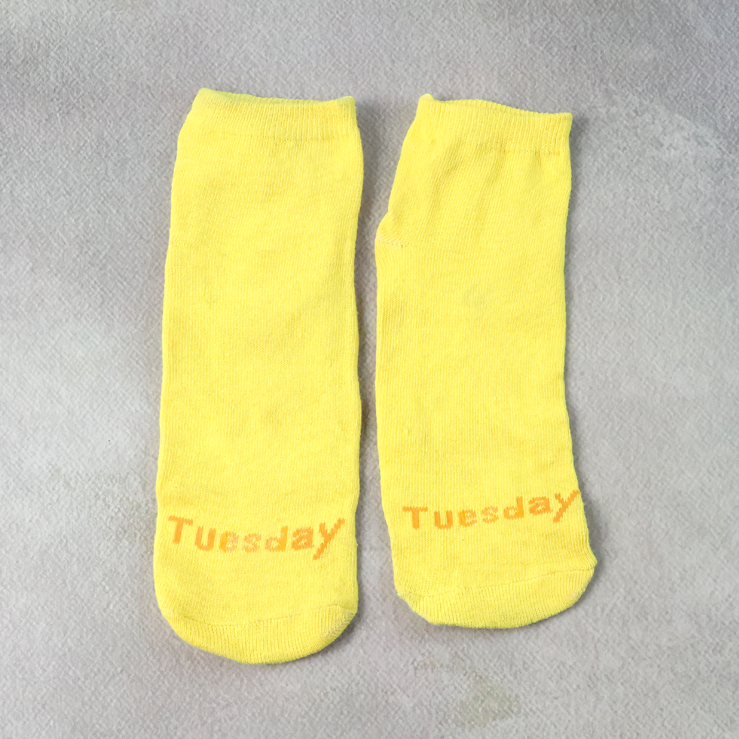 Yellow casual socks with playful stripe styling