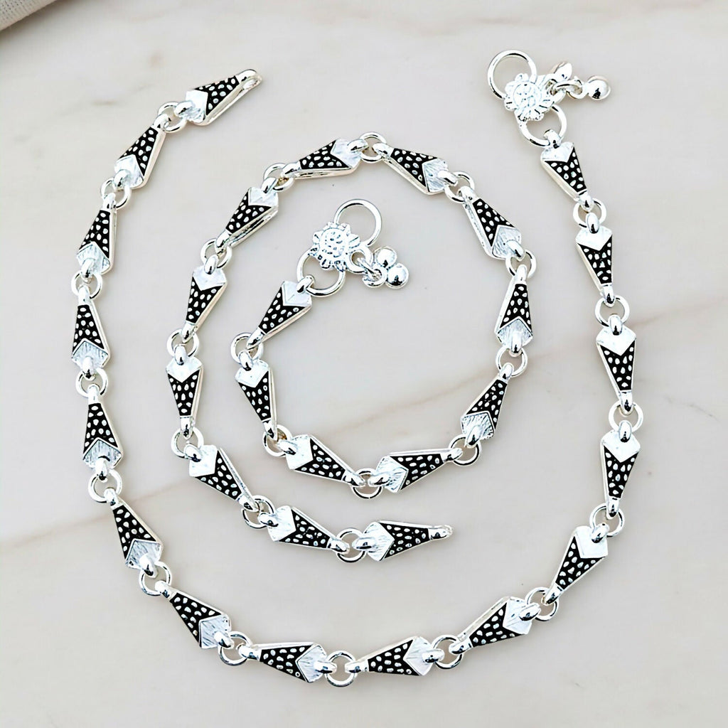 Silver-Plated Traditional Meenakari Anklets , (payal),anklet  , fancy anklet (payal)