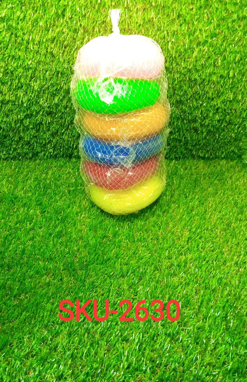 Stack of VelvaBloom plastic scrubbers, highlighting the pack of 6 for extended use.