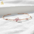 Premium Rose Gold Plated Heart & Infinity Crystal Bracelet for Women