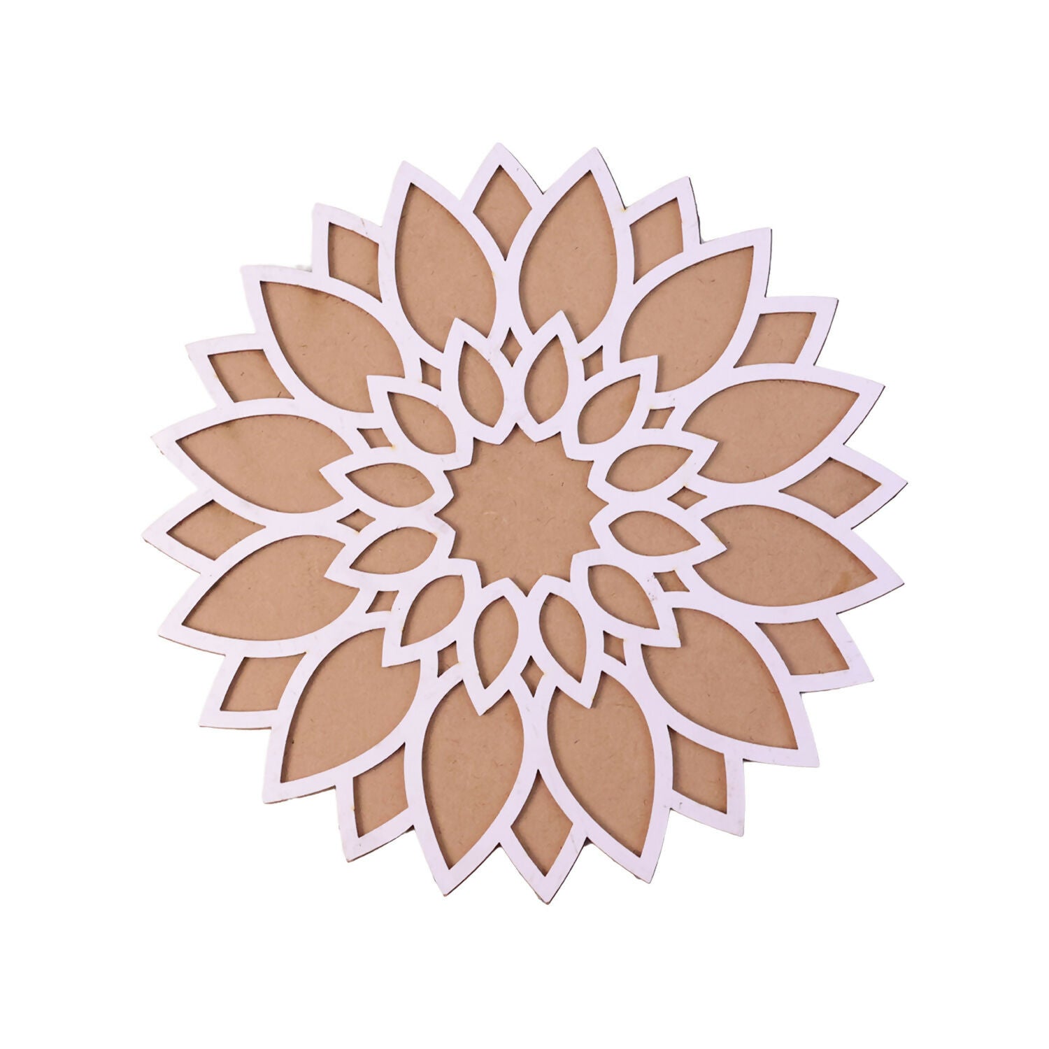 Sun Mandala Rangoli Stencil (12 Inch) | Reusable MDF Template for Diwali Entrance Decor