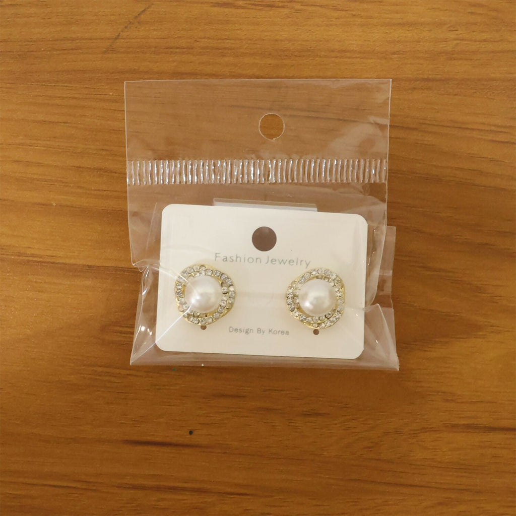 Korean Style Pearl Floral Stud Earrings for Women & Girls