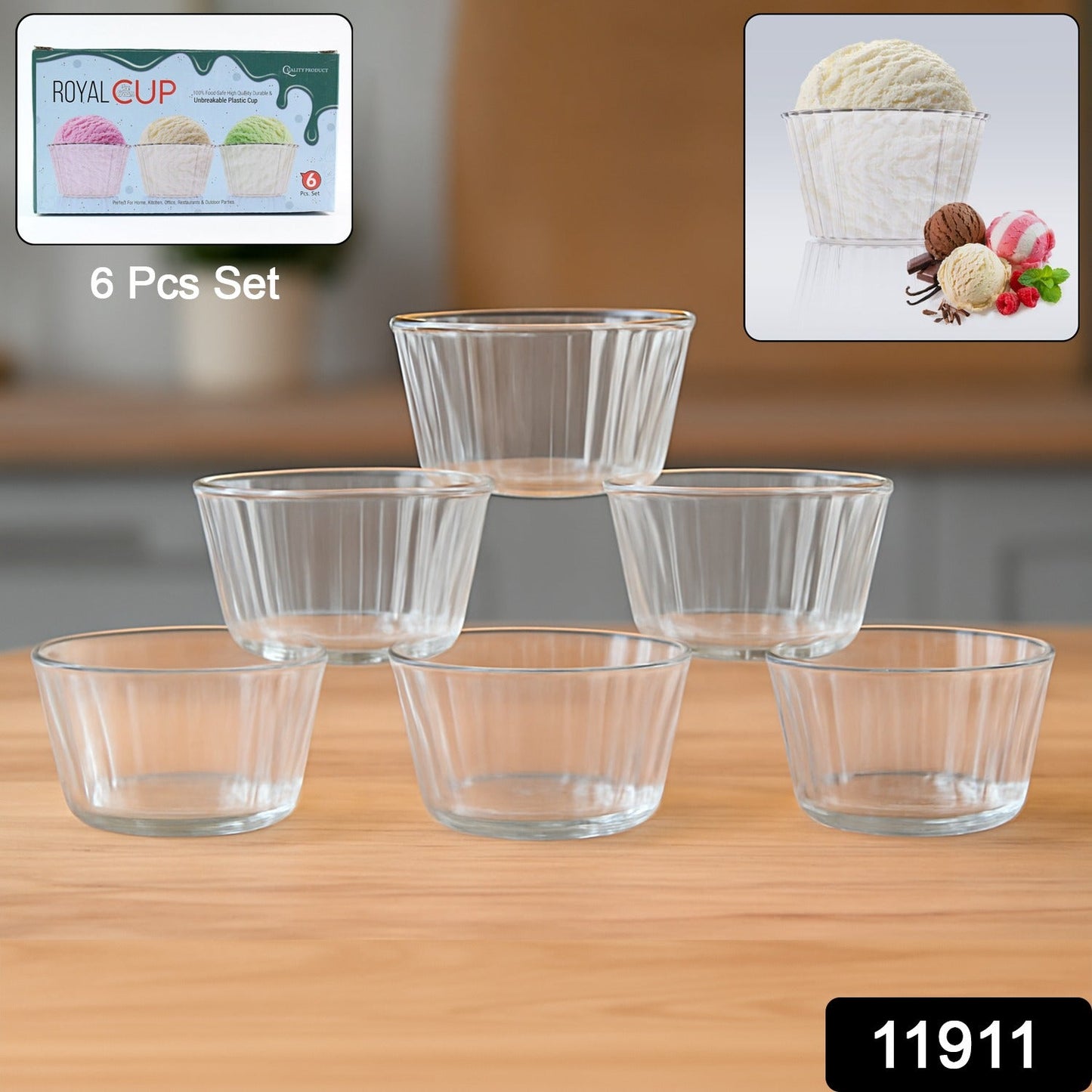 Premium plastic dessert bowls perfect for serving ice cream and snacks