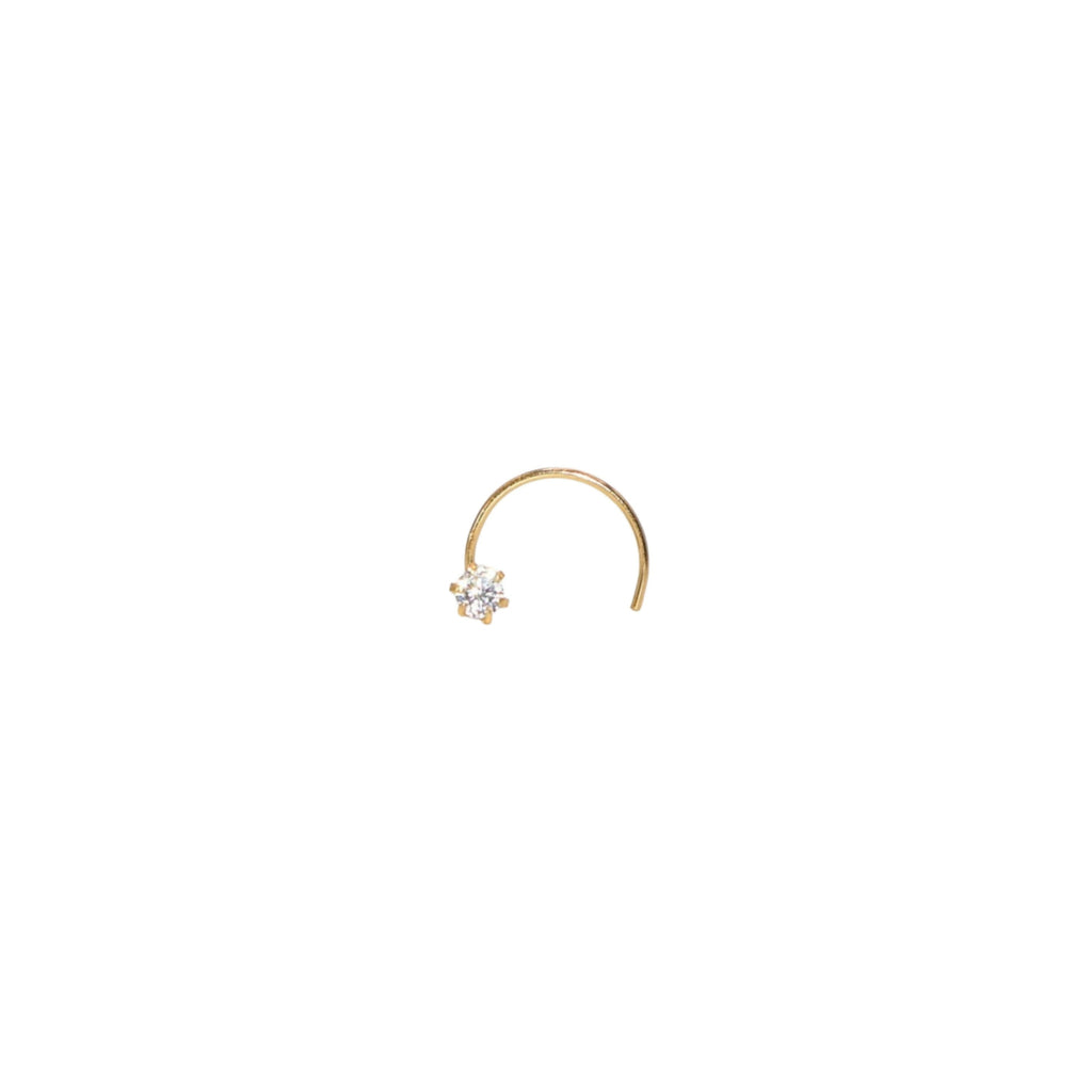 Gold Single Diamond Nosepin Laung Koka Nathni for women and girls