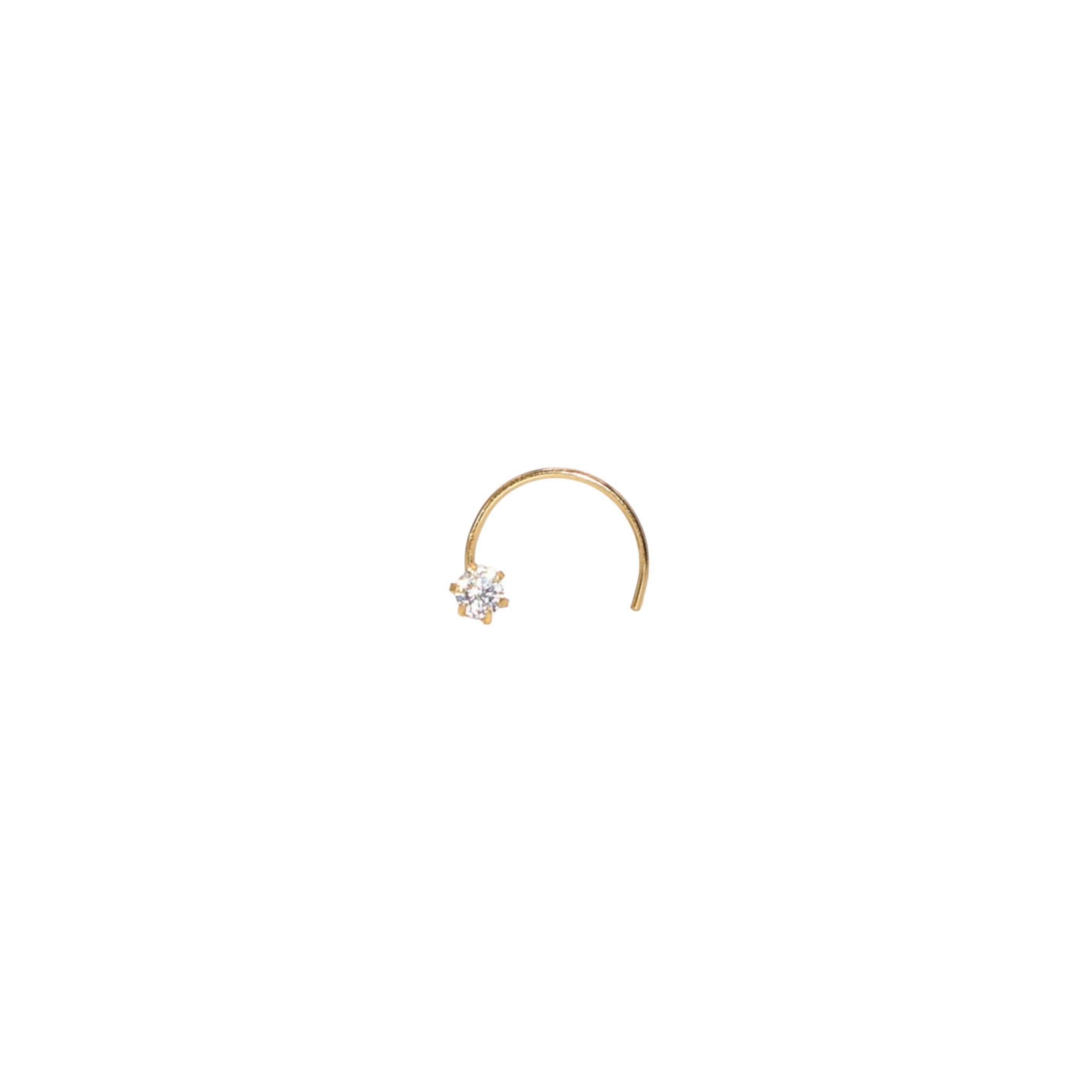 Gold Single Diamond Nosepin Laung Koka Nathni for women and girls