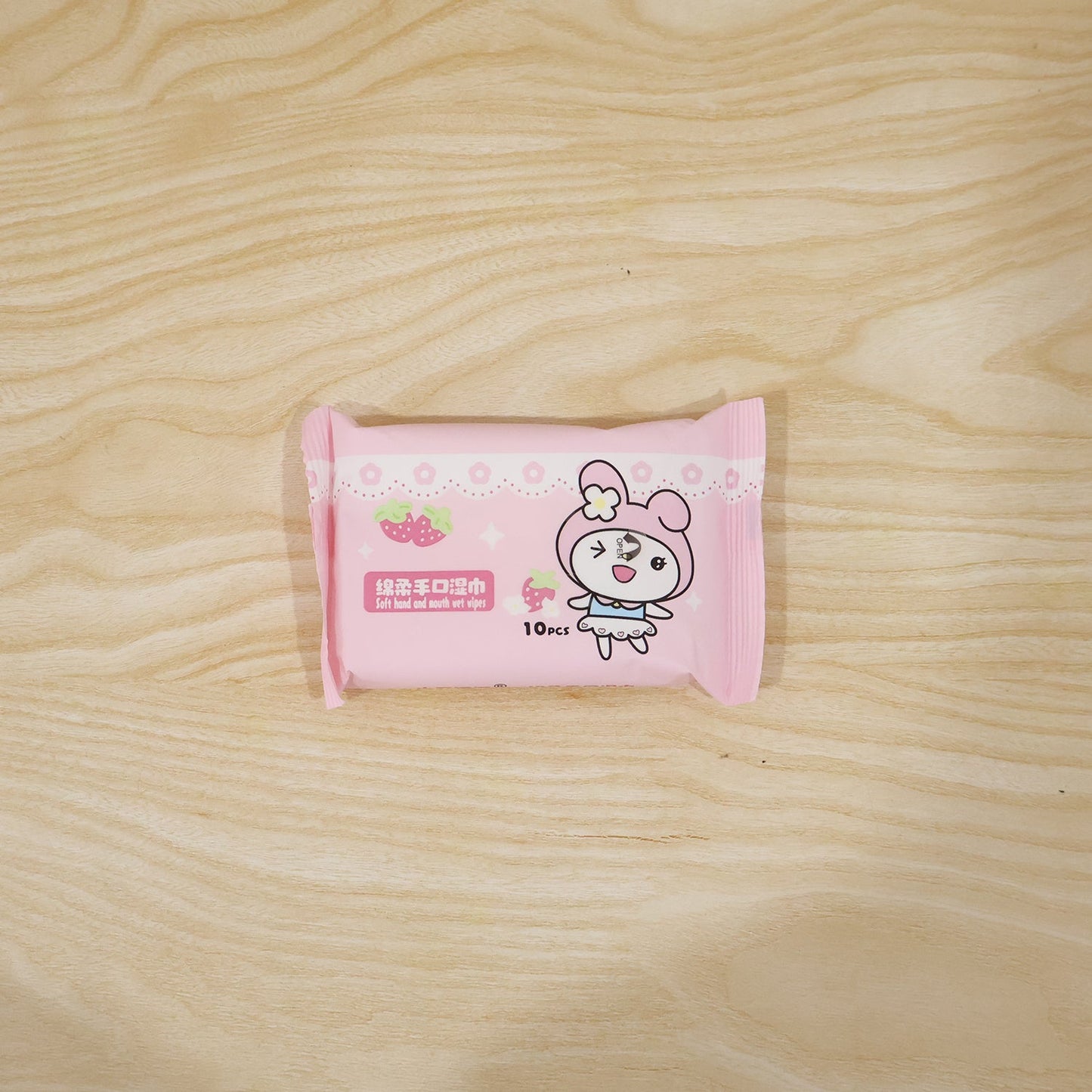 Wet wipes in use for kids' hygiene
