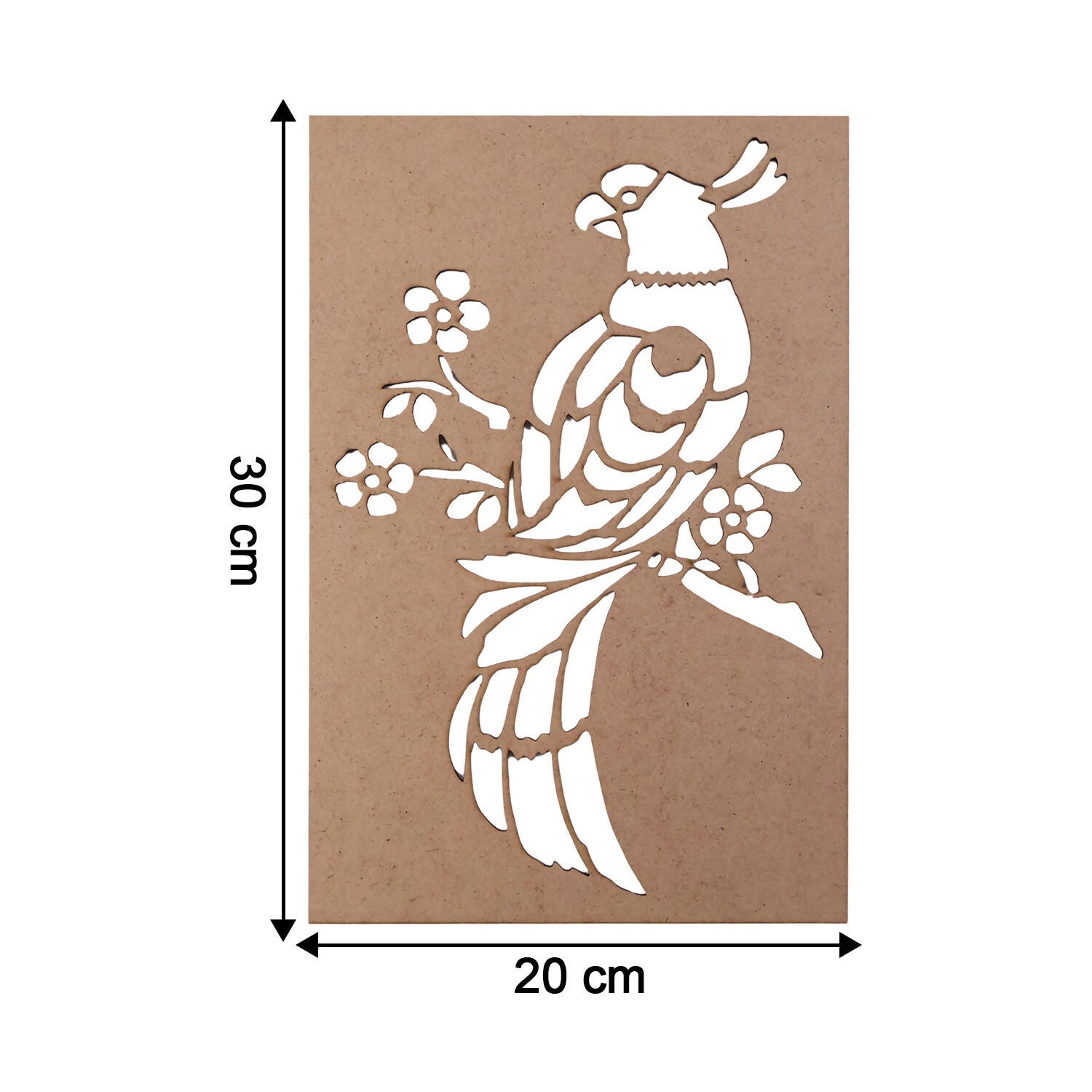 Portable MDF Rangoli Stencil Decorative Bird Design | Reusable Floor Rangoli