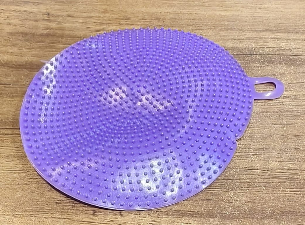 Purple Silicone Dish Scrubber Sponge Mildew Free, Non Stick, Heat Resistant