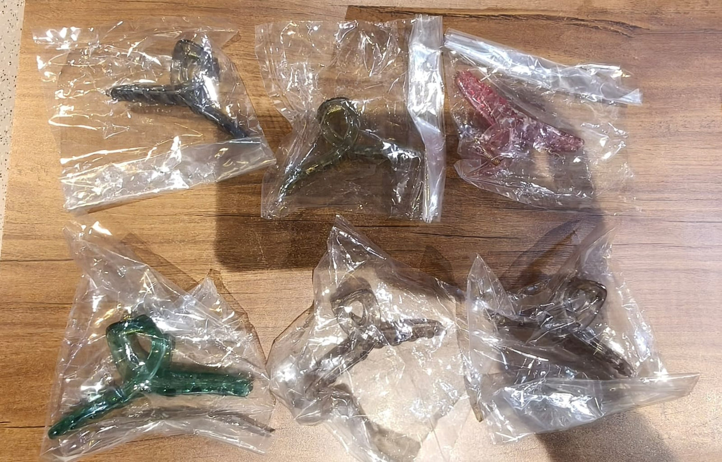 Assorted transparent pastel Hair Clutcher Clips in butterfly shape