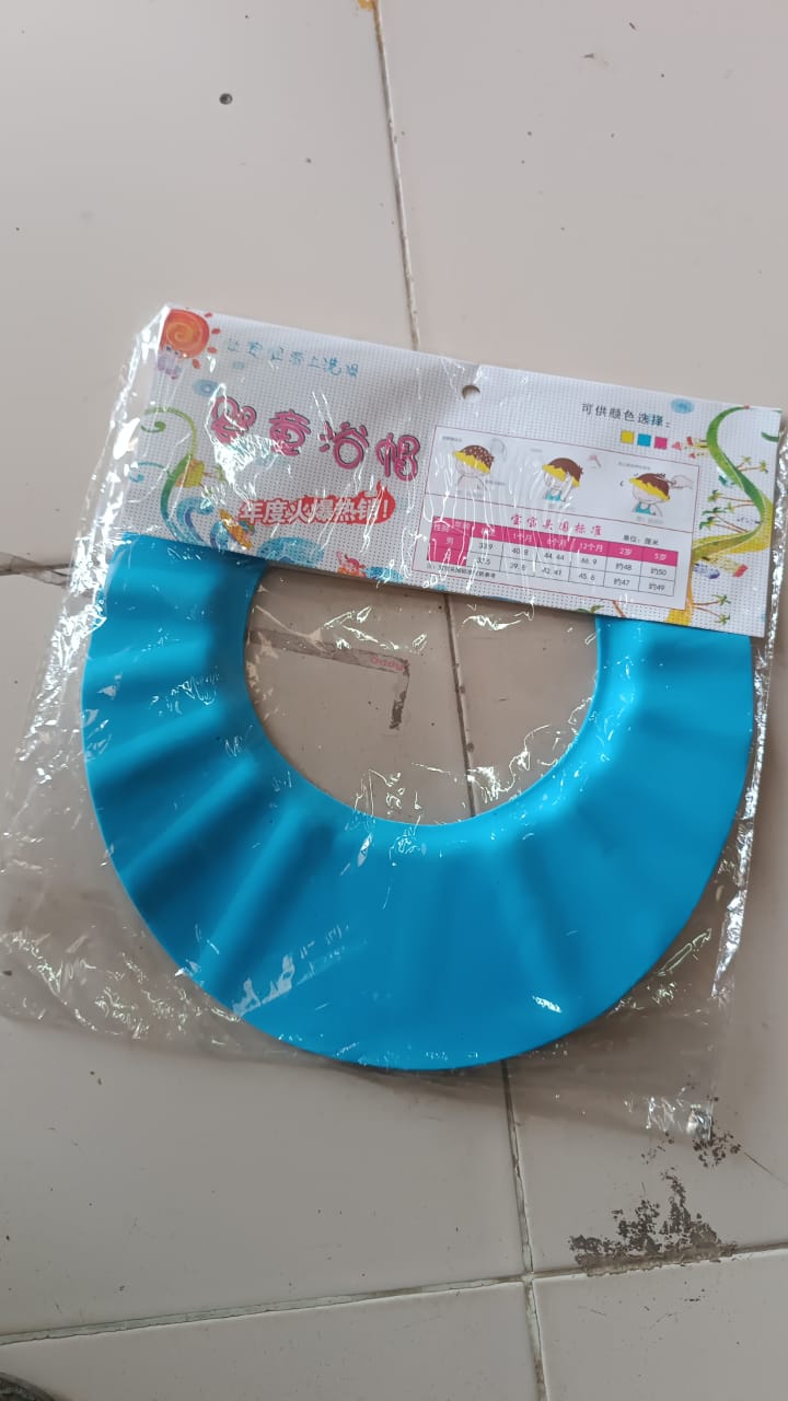 Neutral image showcasing adjustable baby shower cap colors and design