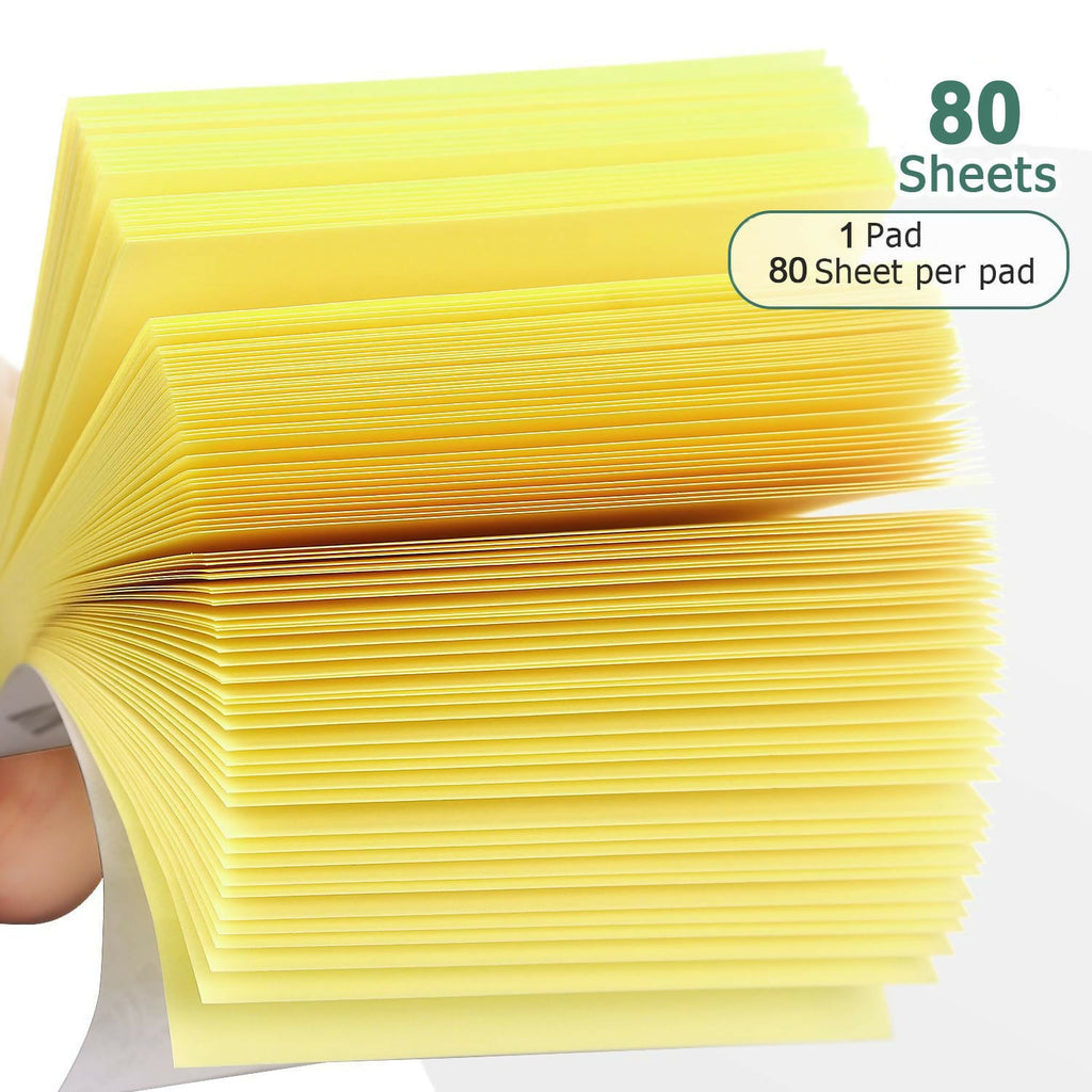 Self Yellow Sticky Note 3 x5 inch Pad with Strong Adhesive for Office, School, Home & Study Use (80Sheets,Pack Of 6)