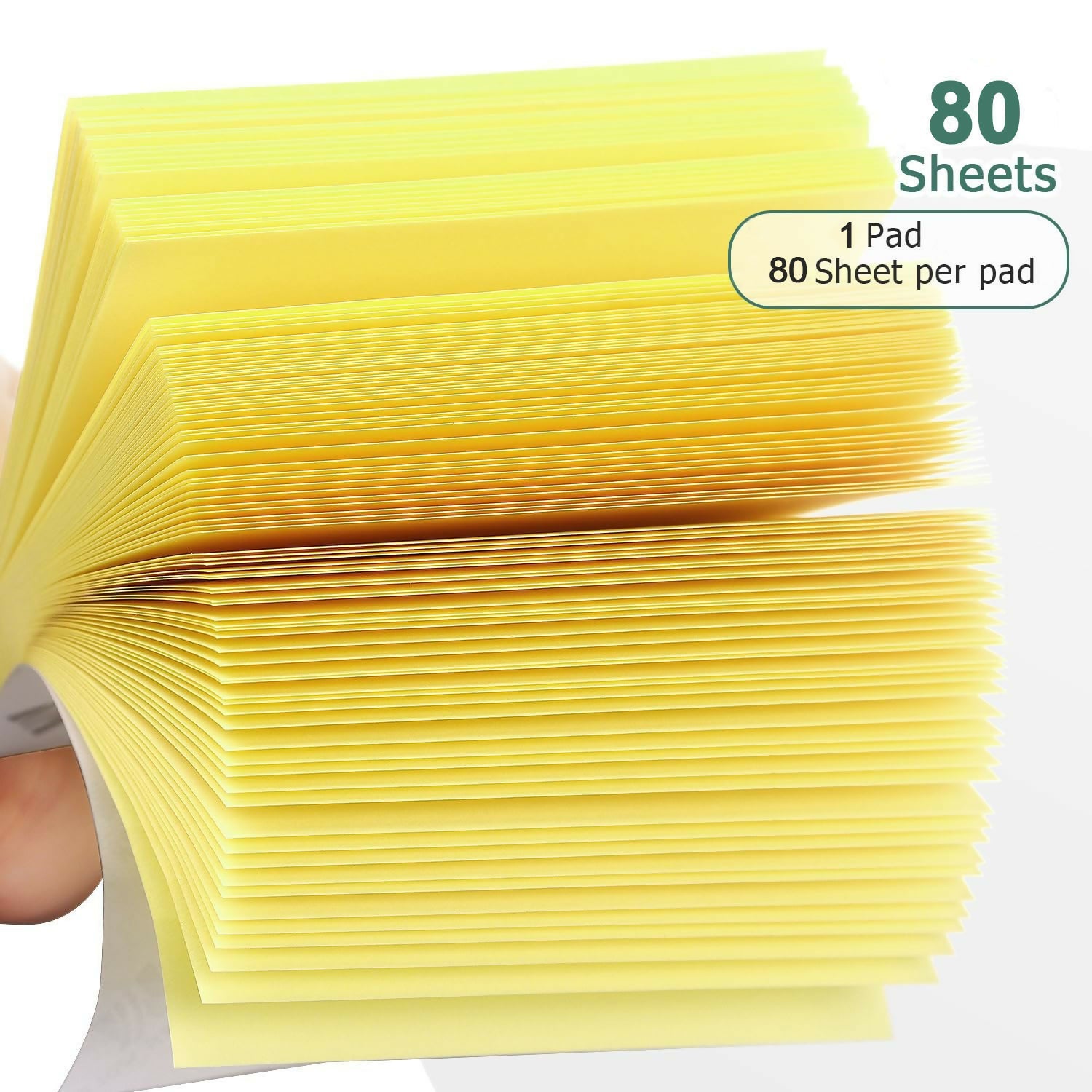 Self Yellow Sticky Note 3 x5 inch Pad with Strong Adhesive for Office, School, Home & Study Use (80Sheets,Pack Of 6)
