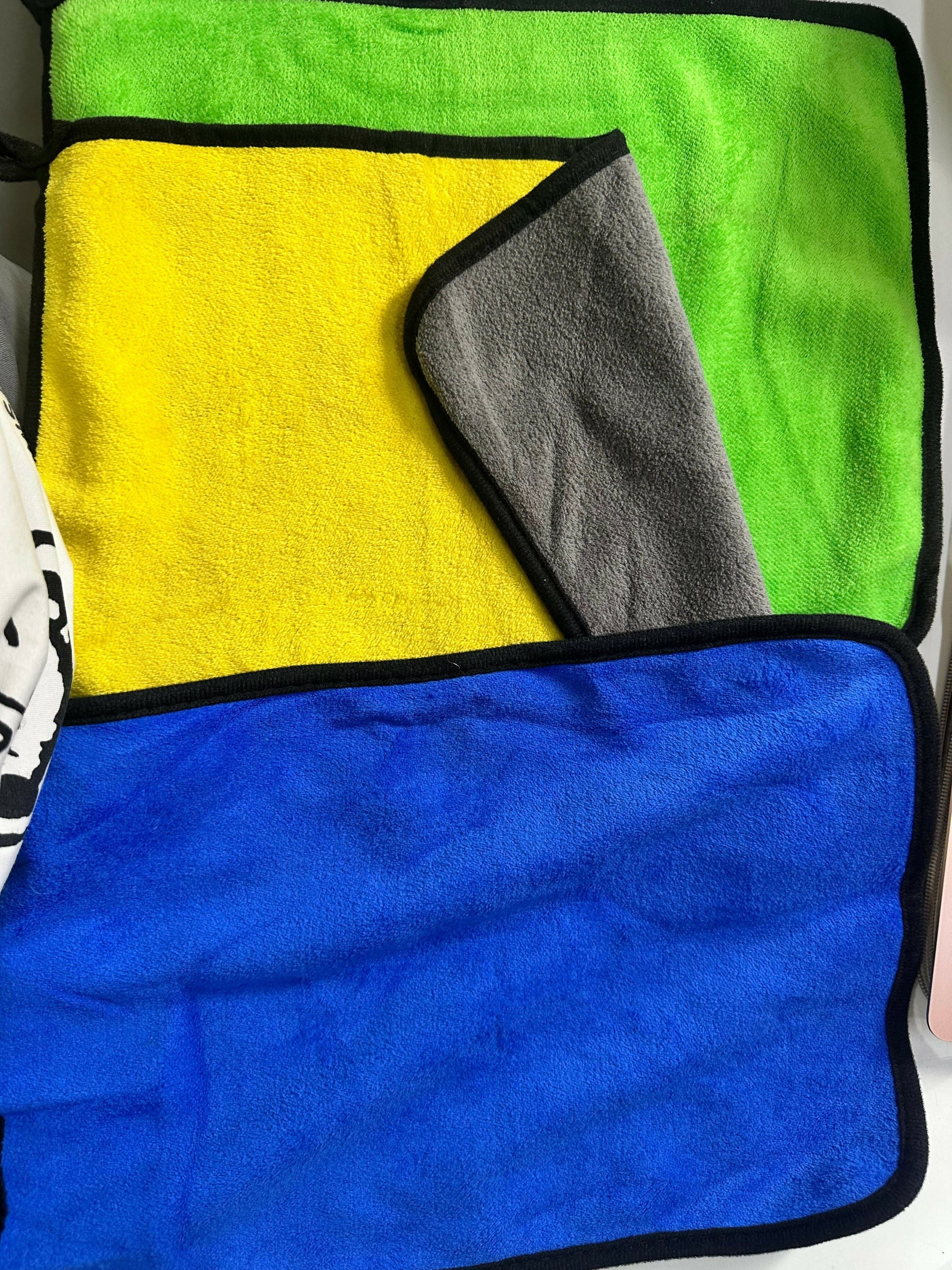Close photo revealing fine microfiber cleaning cloth texture