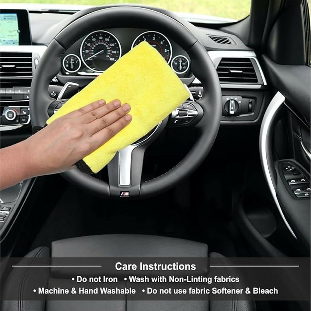 Microfiber Cleaning Cloth Pack Of 3 for Car Care Home Cleaning and Detailing Use