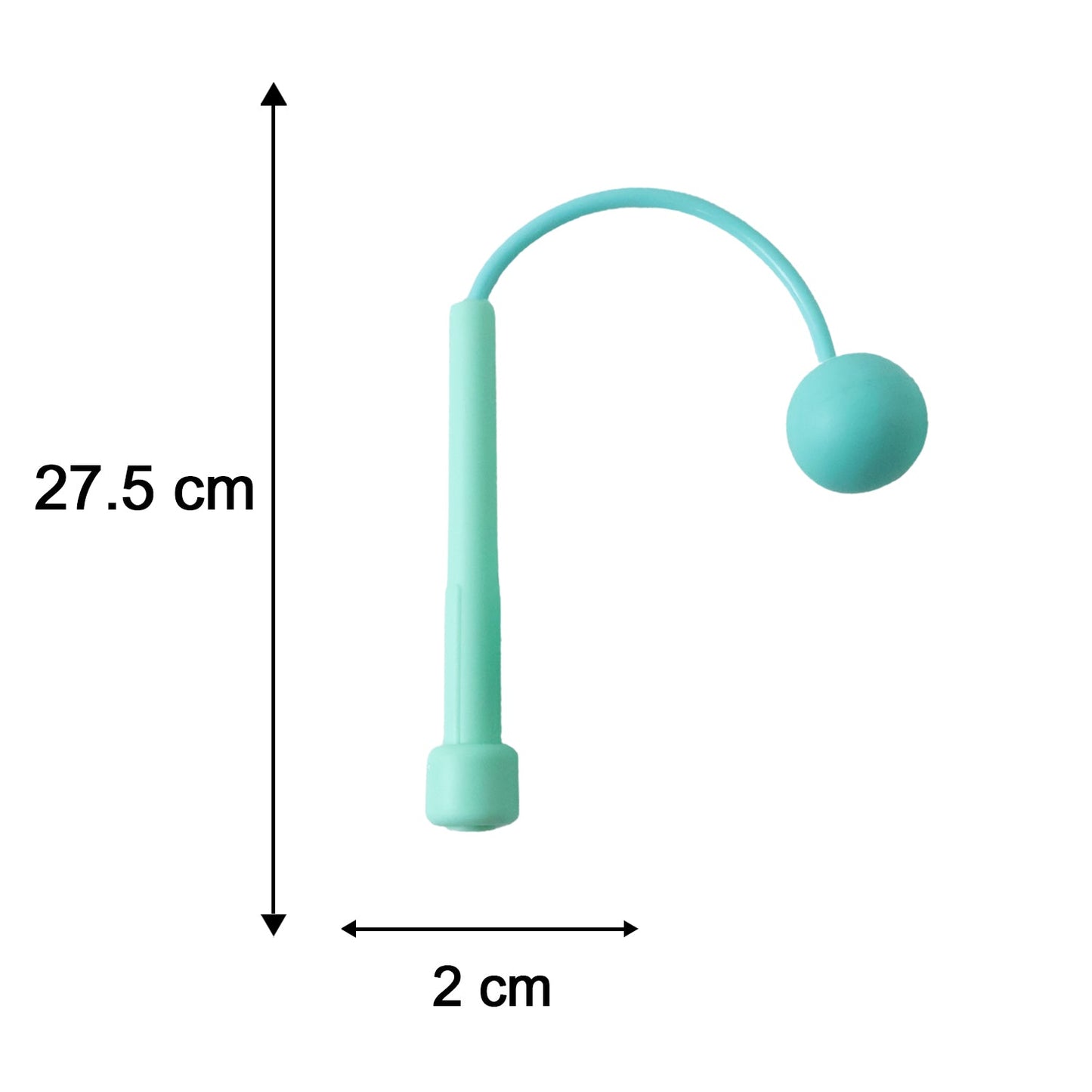 Wrist ball size view for cordless skipping rope set