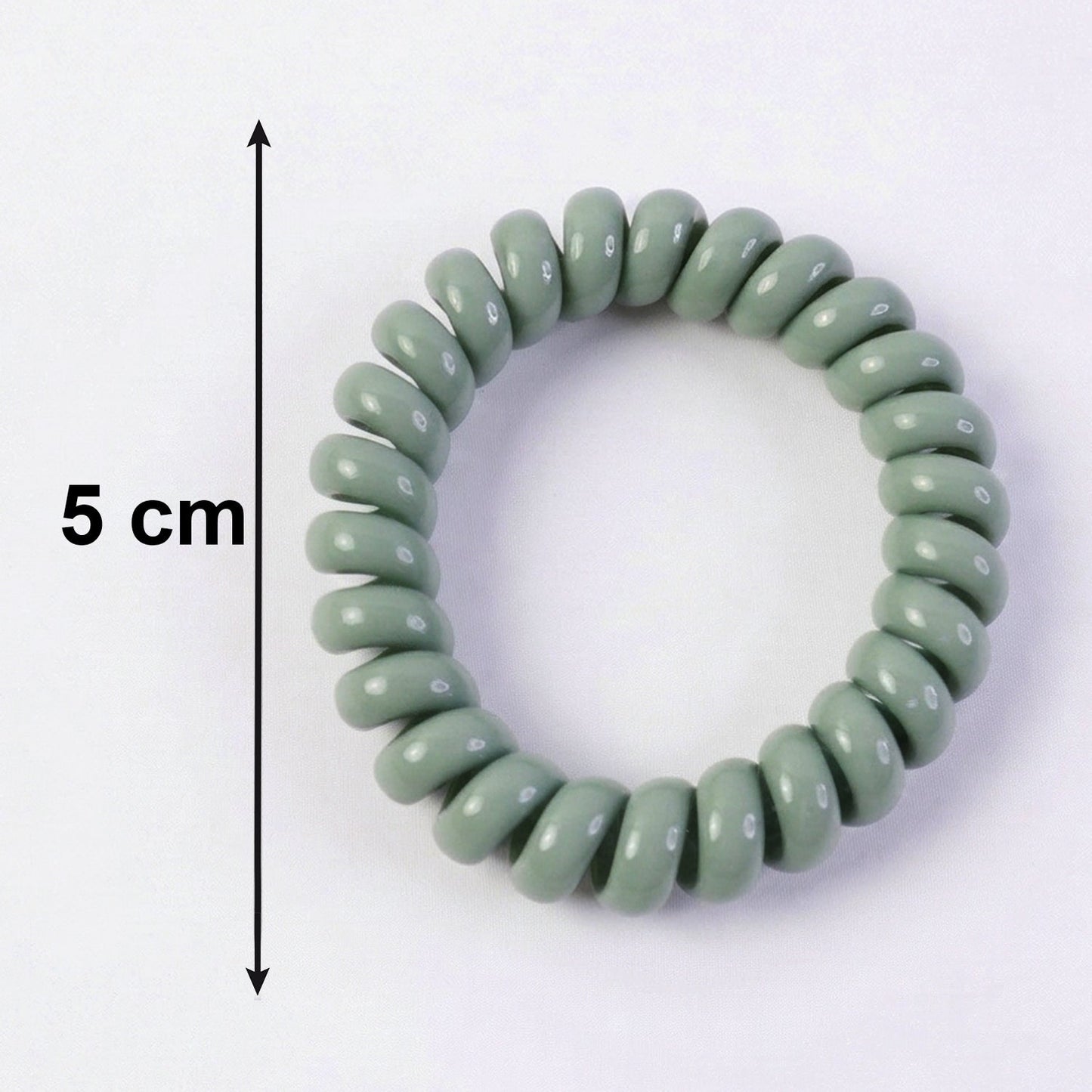 Soft Stretchable Telephone Wire Hair Bands – No Crease & Waterproof