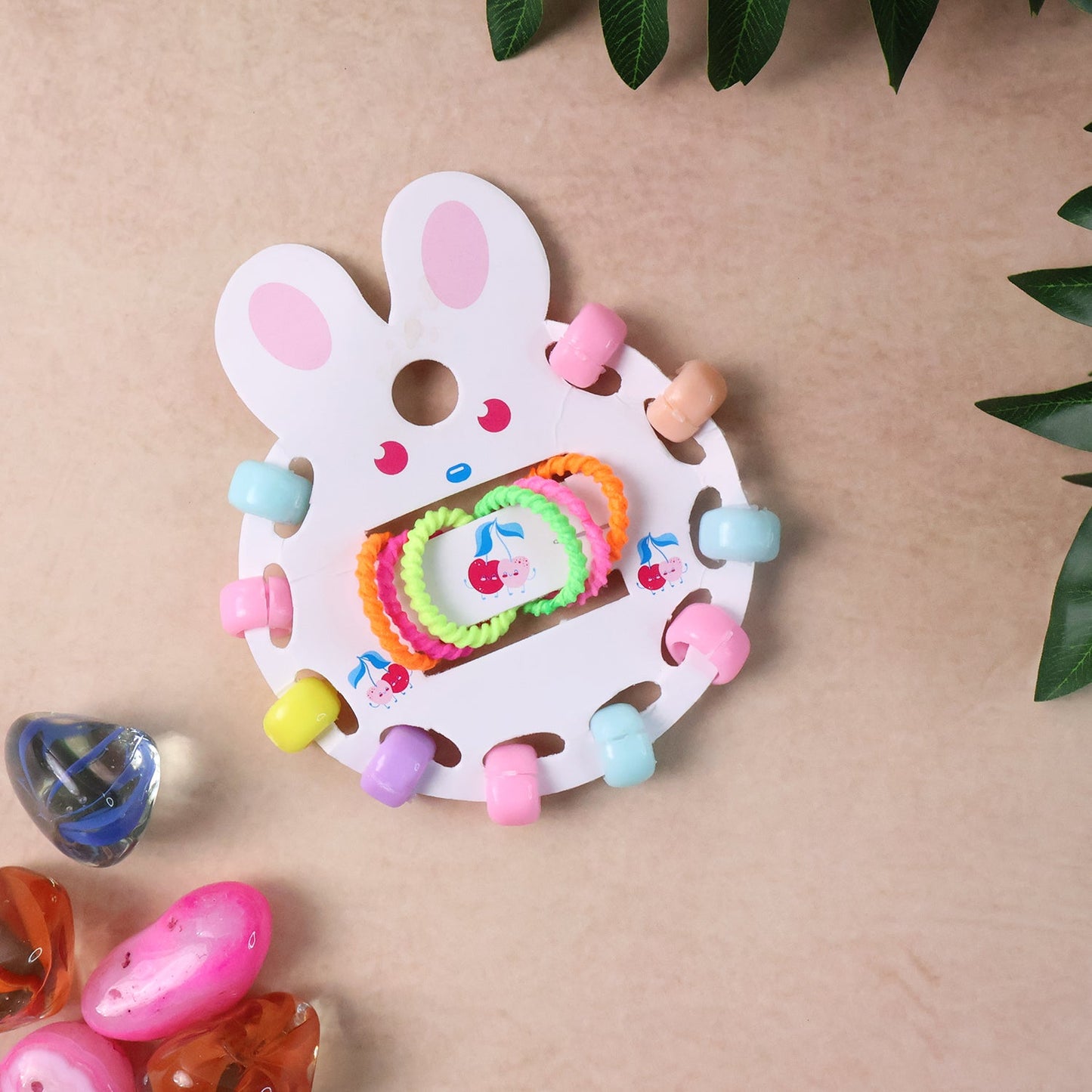 Pastel hair accessories set for girls including clips and bands