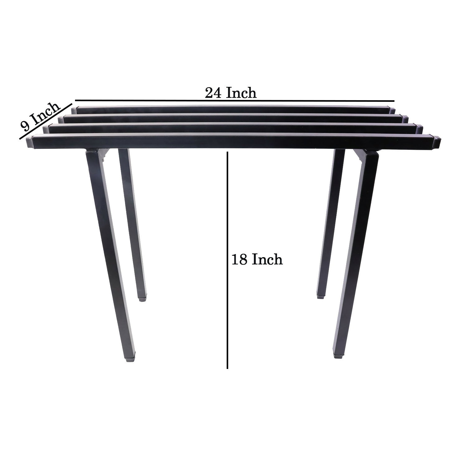 Heavy Duty Metal Rectangular Plant Stand, Flower Pot Rack for Balcony, Garden & Indoor Display