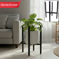 Modern Metal Floor Plant Stand for Indoor Home & Living Room Décor (10x10x15 Inch)