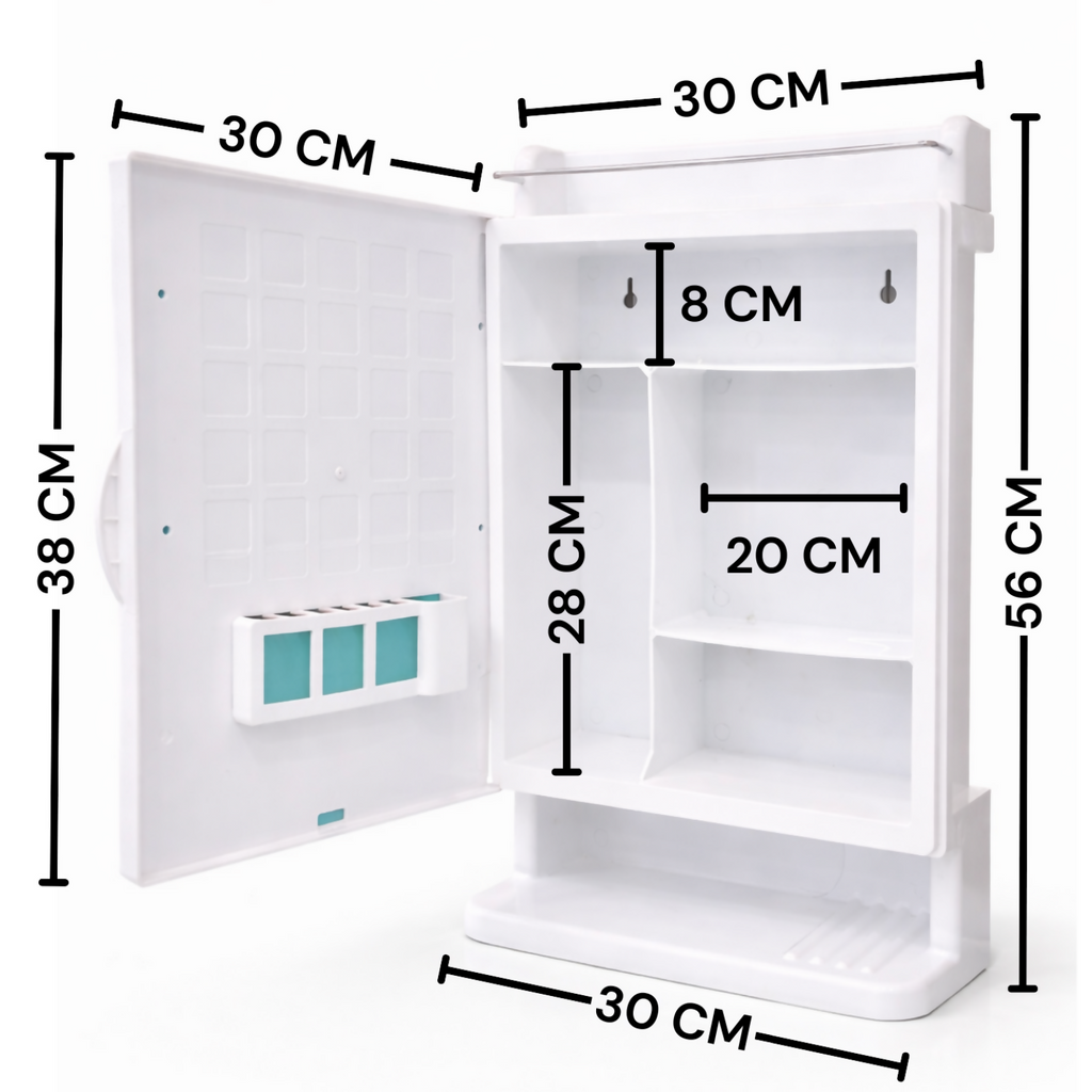  Wall-Mounted Mirror Cabinet 12X21inch - feature