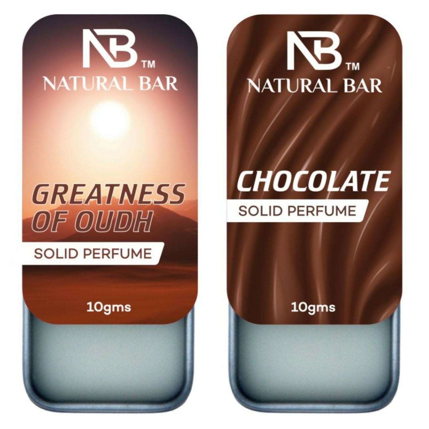 Chocolate And Greatness Of Oud Solid Perfume Combo, Alcohol Free Cologne Strong & Lasting Fragrance, Gifting for Him & Her (10gms/2Pc)