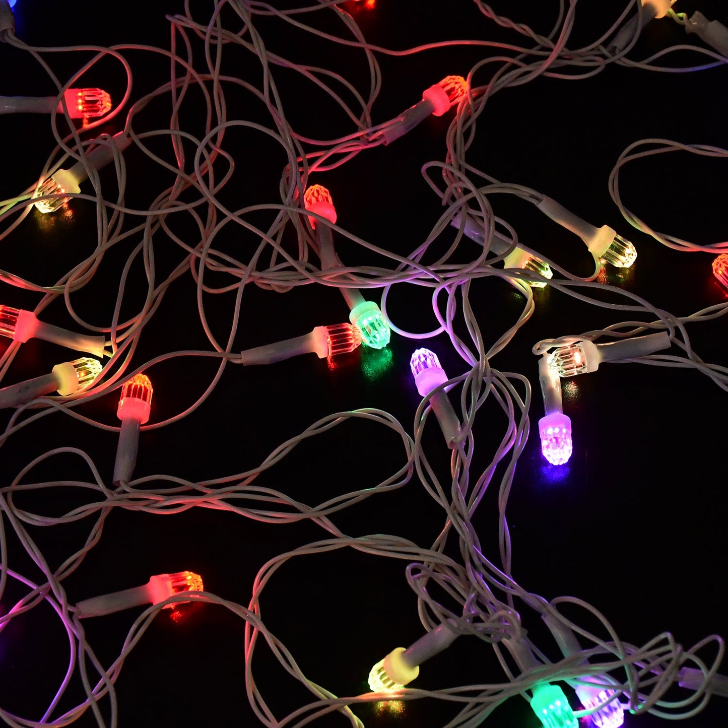 Curtain style multi-color LED string lights for wall decoration