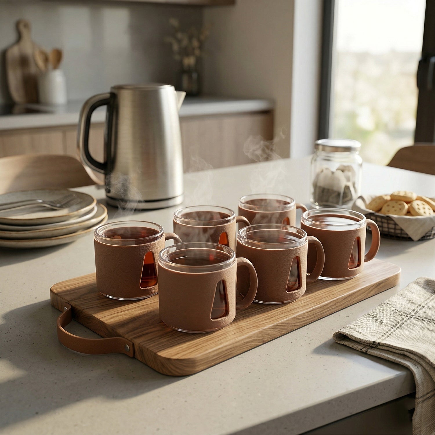 Single premium ceramic tea cup from the set, perfect for daily use