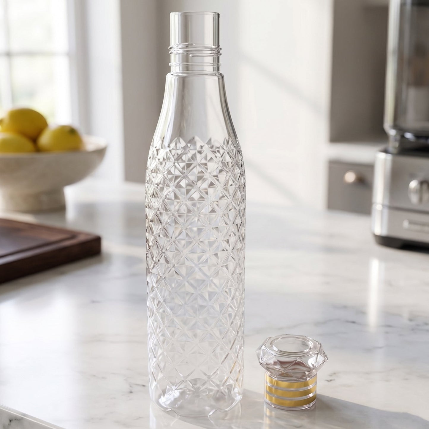 Designer transparent water bottles for family and entertainment