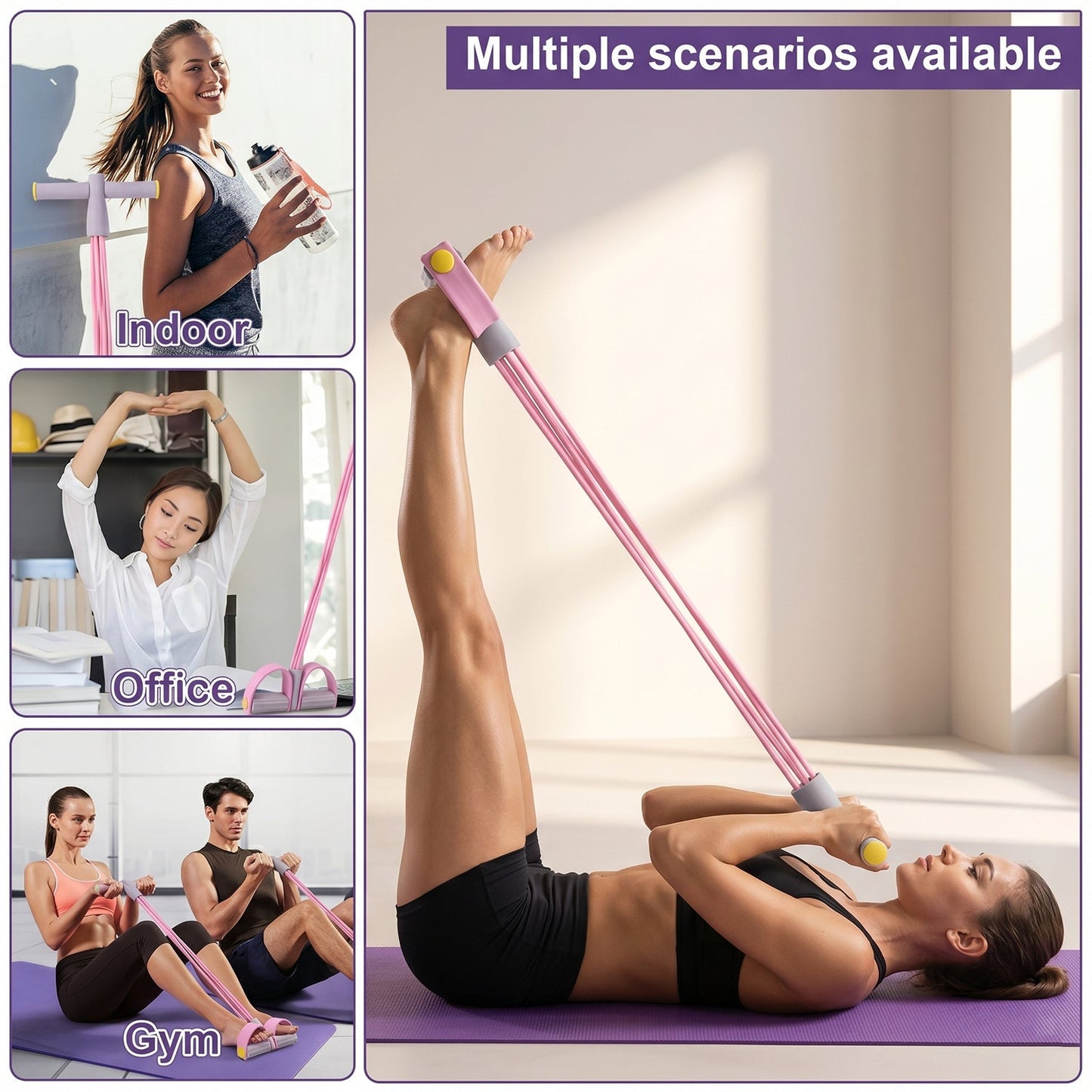 Easy-to-use exercise pull rope for daily fitness routines