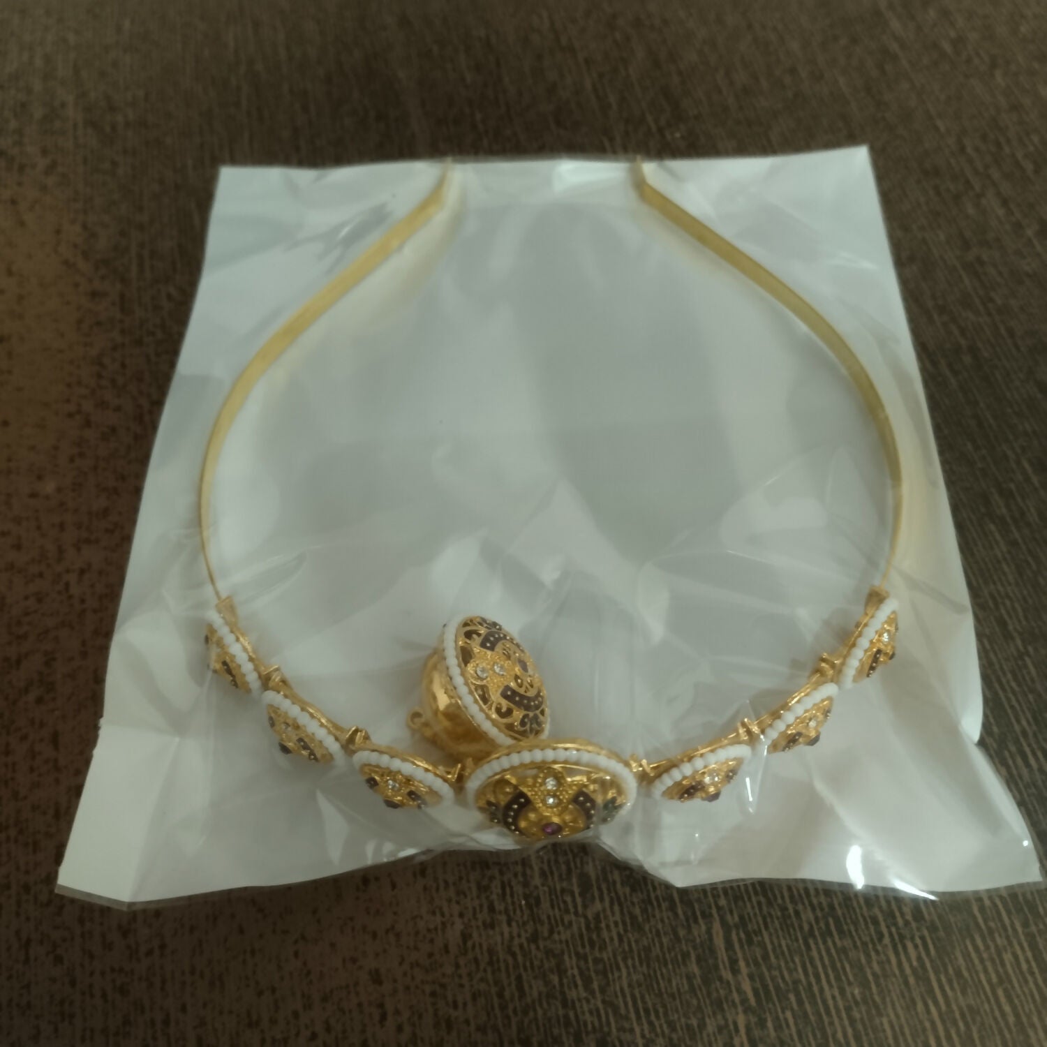Ethnic Pearl-Bordered Matha Patti Style Hair Band
