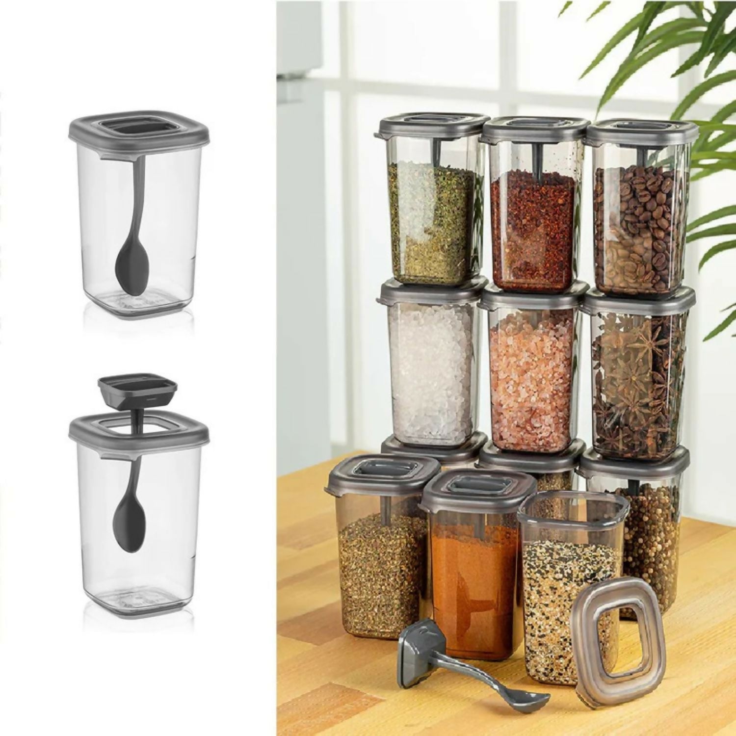 Airtight Spoony Container pack of 6