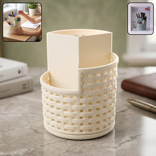 Apex Orbit revolving organizer stand with 360-degree rotation for versatile storage