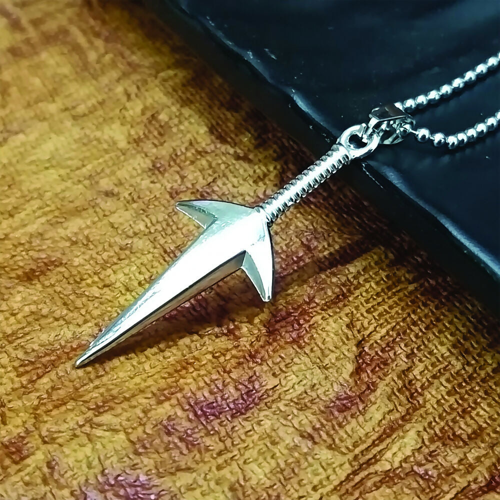 Silver Tone Arrow Chain Pendent For mens
