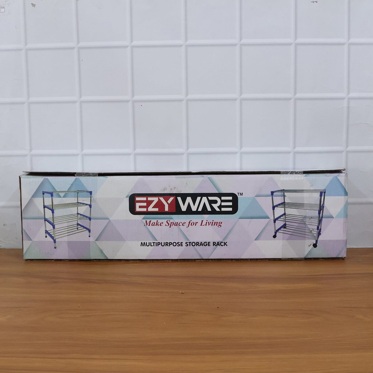 4-layer shoe rack organizer in a home setting for shoe storage