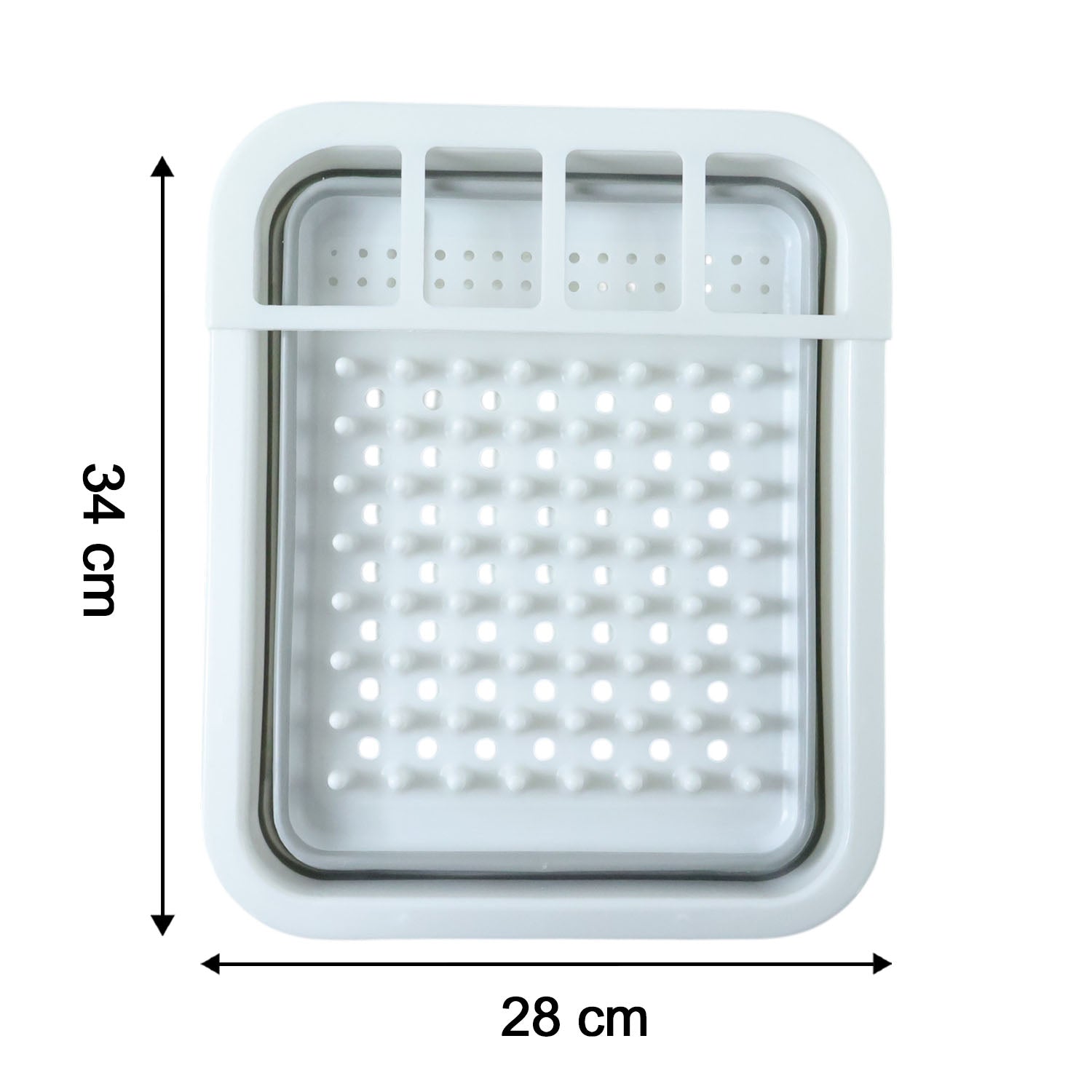 Dish drying rack dimensions illustration