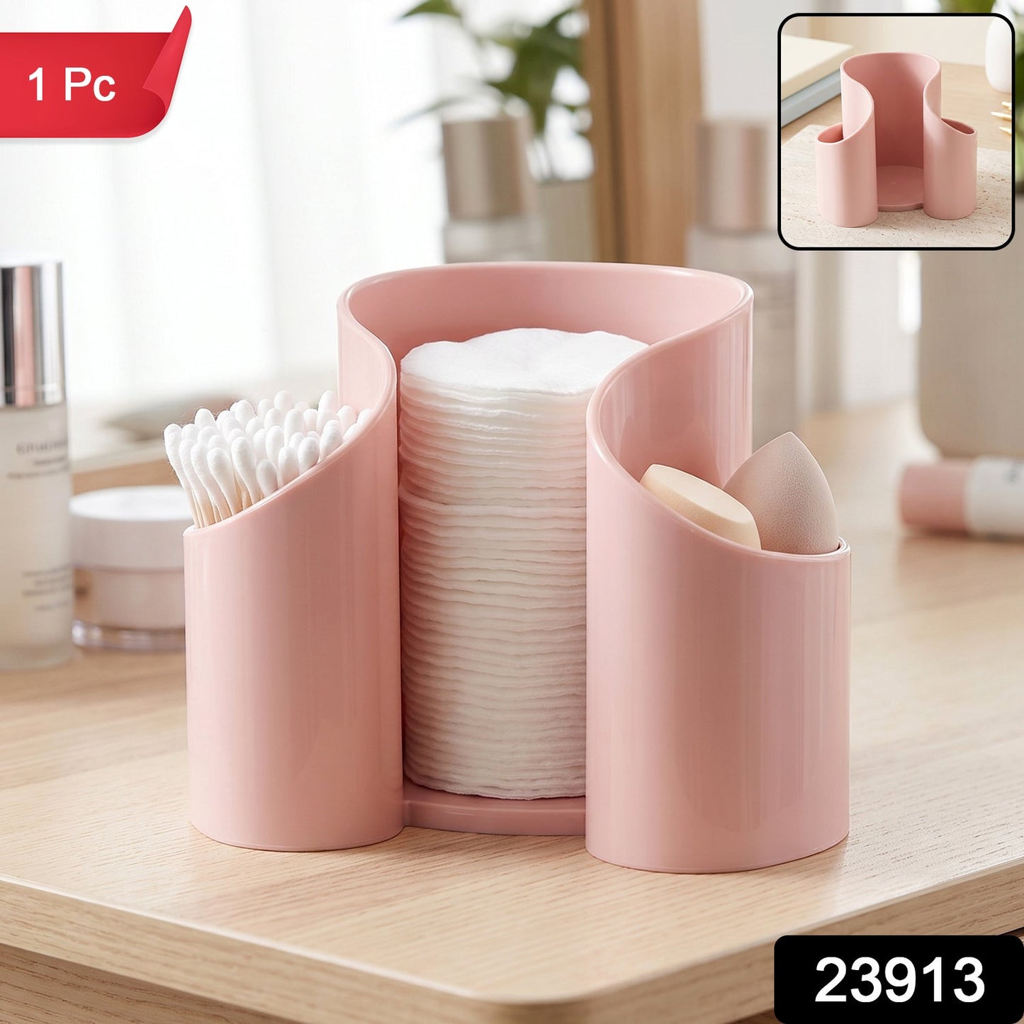 Makeup organizer caddy with multiple compartments, 1 piece