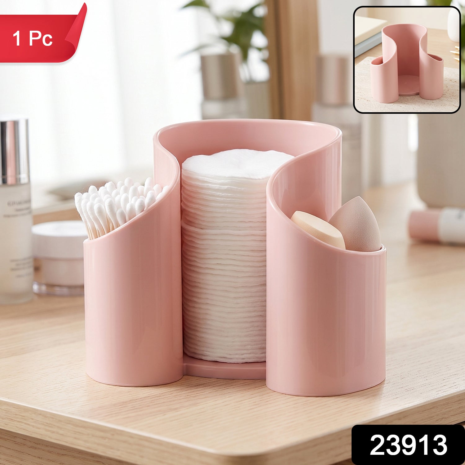 Makeup organizer caddy with multiple compartments, 1 piece