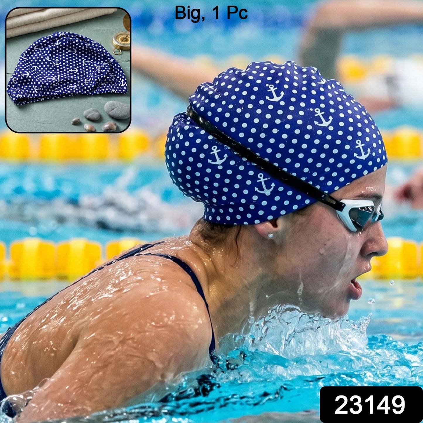 Comfortable swimming cap for girls with long hair