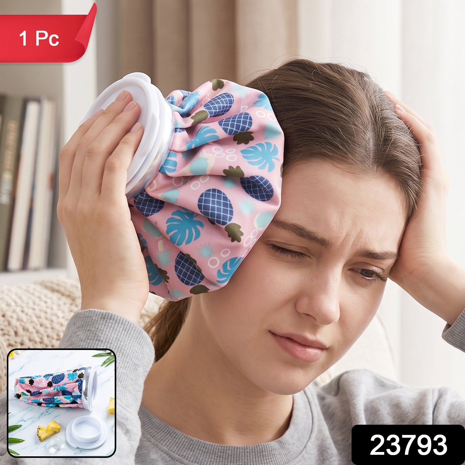 Hot and cold therapy ice bag with screw cap, 1 piece