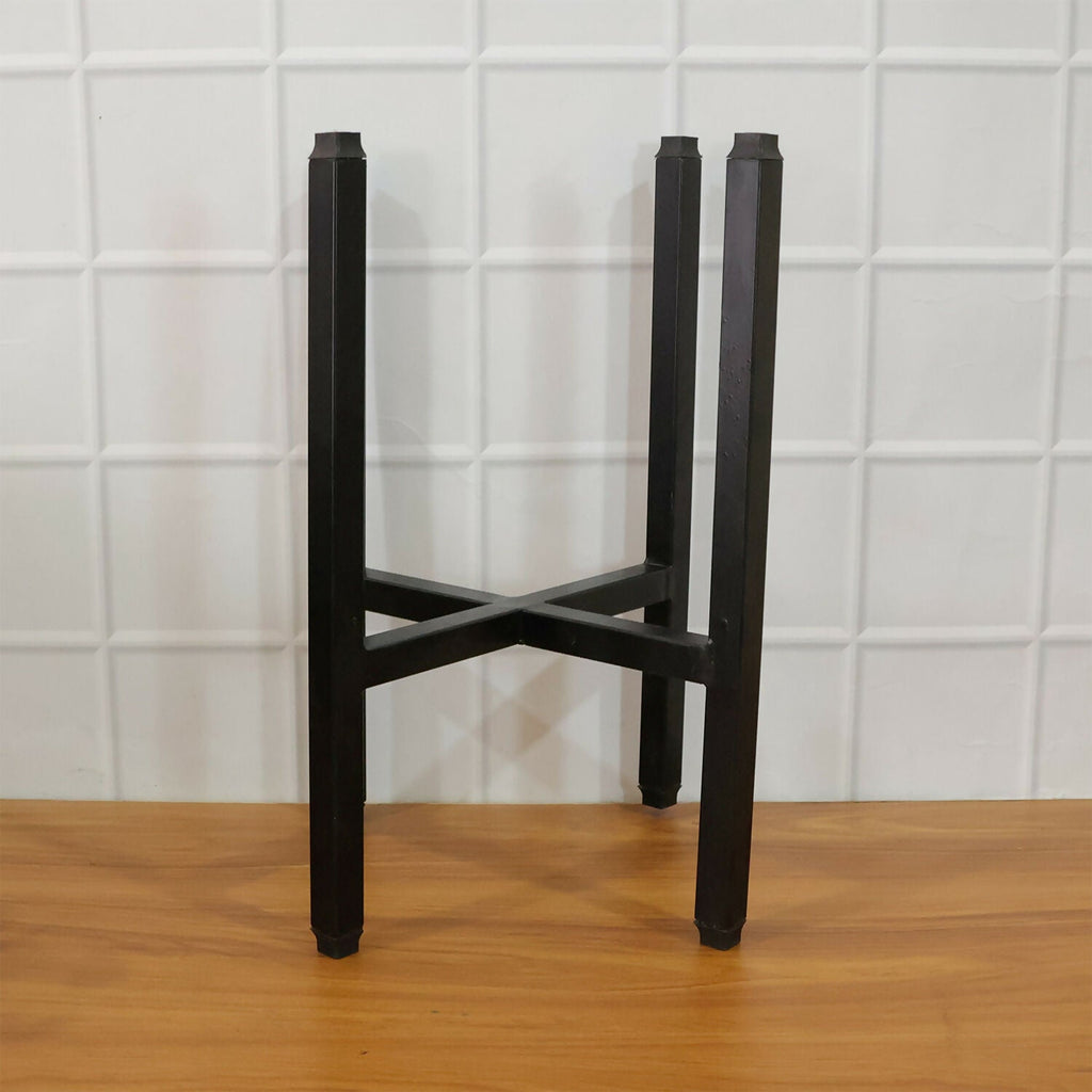 Modern Metal Floor Plant Stand for Indoor Home & Living Room Décor (10x10x15 Inch)