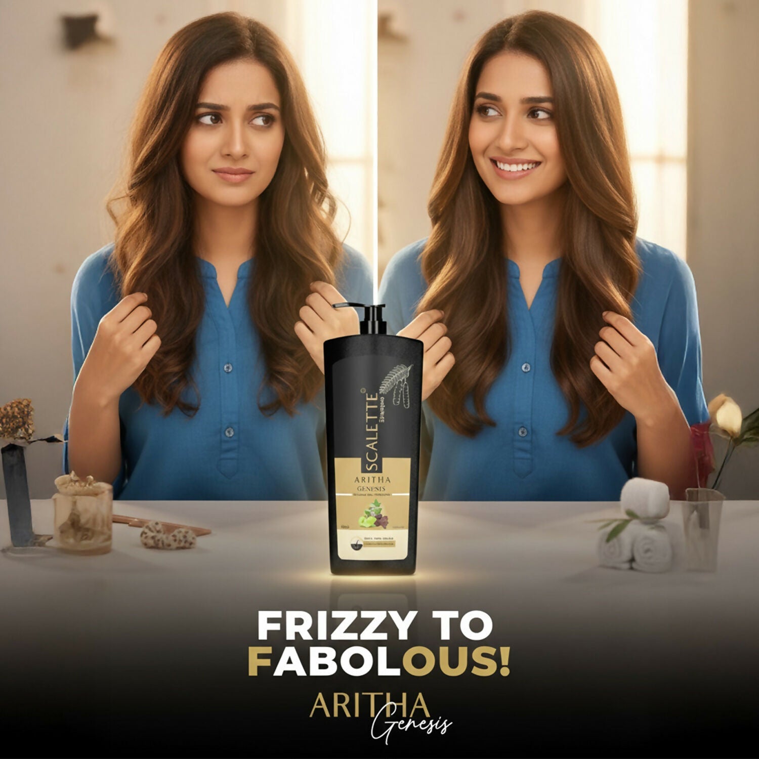 Scalette Aritha Genesis Shampoo With Conditioner In 1, for Natural Care, Shine & Healthy-Looking Hair