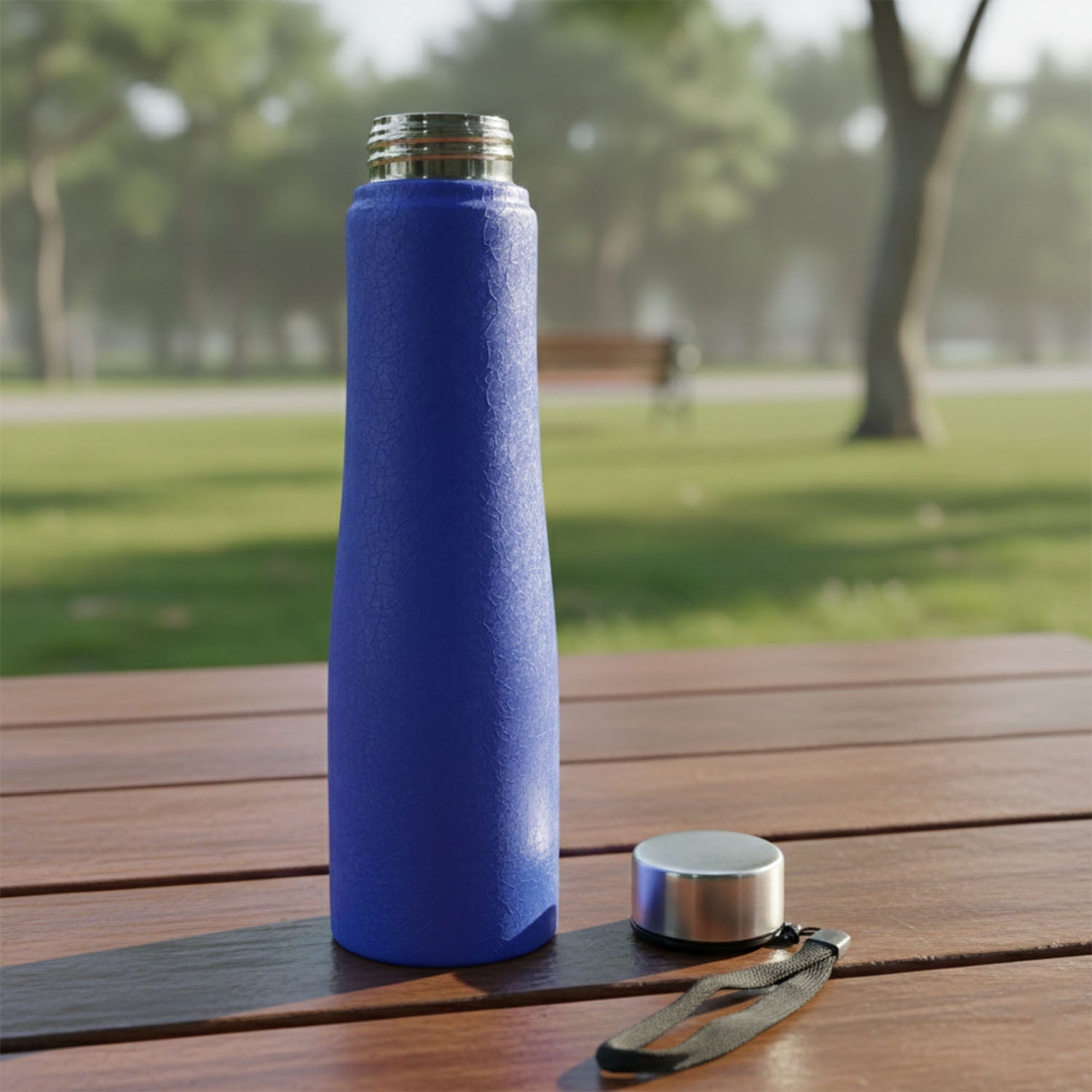 Custom Classic Stainless Steel Water Bottle Blue Color (1000 ML, 1 Piece)