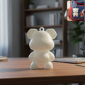 cute bear shape mini figure keychain for bags