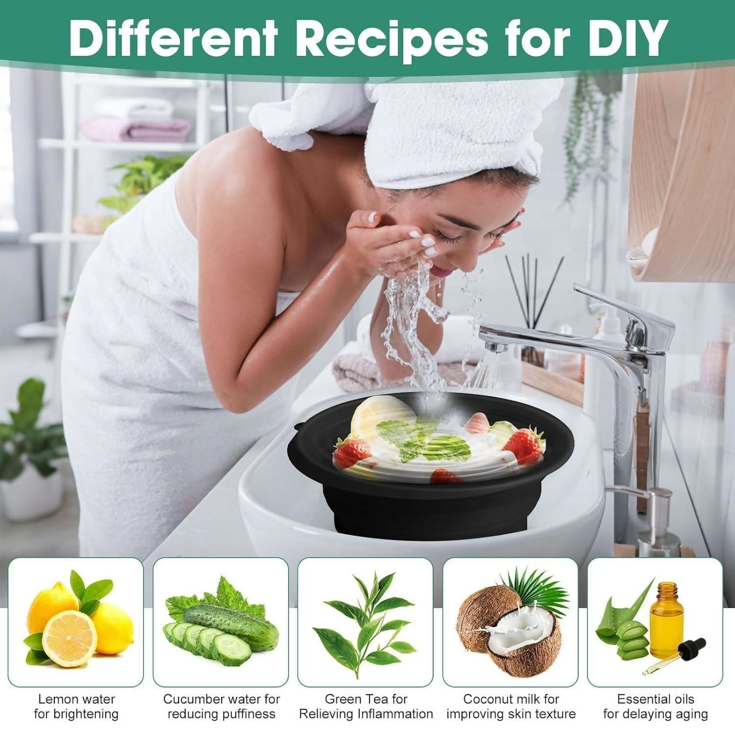 Size comparison of Silicone Face Ice Bowl